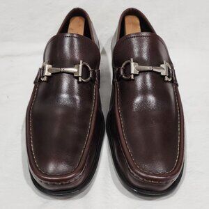 Salvatore Ferragamo Brown Leather Loafers